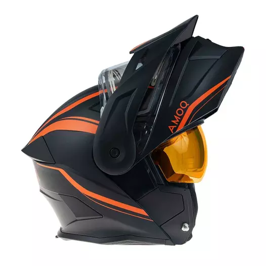 Amoq Ballast Мотошлем Black Orange Matt Оранжевый (размер: s)
