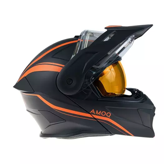 Amoq Ballast Мотошлем Black Orange Matt Оранжевый