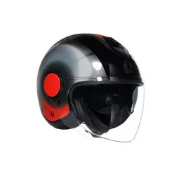 Agv Eteres E2206 Levanto Мотошлем Black Silver Red Красный