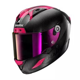Shark Aeron Carbon Skin Мотошлем Black Pink Розовый
