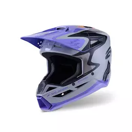 Alpinestars S-m3 Youth Jettson Мотошлем Grey Purple Фиолетовый