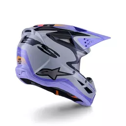 Alpinestars S-m3 Youth Jettson Мотошлем Grey Purple Фиолетовый