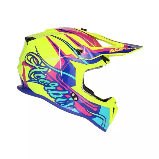 Acerbis Linear 2206 Мотошлем Yellow Purple Желтый