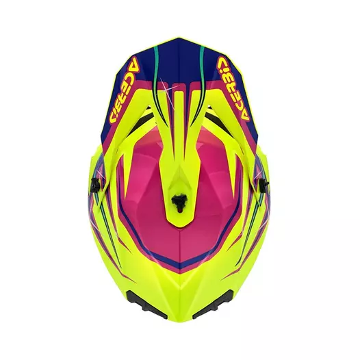 Acerbis Linear 2206 Мотошлем Yellow Purple Желтый