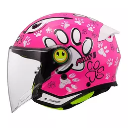 Ls2 Of622 Funny 2 Paws Kid Мотошлем Pink Розовый