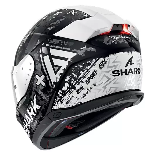 Shark Skwal I3 Hellcat Мотошлем Black Chrome Silver Серый