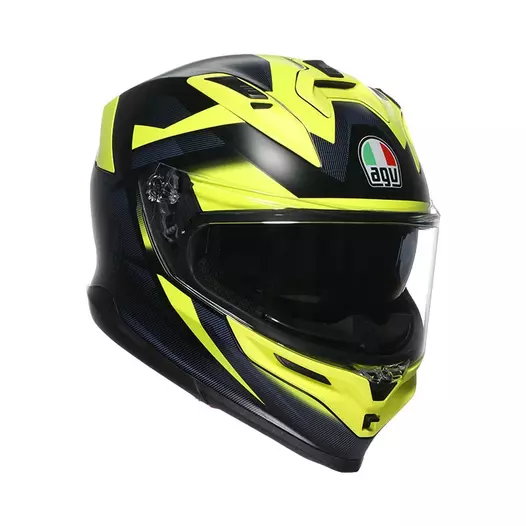 Agv K7 E2206 Kyber Мотошлем Black Yellow Fluo Желтый (размер: xs)