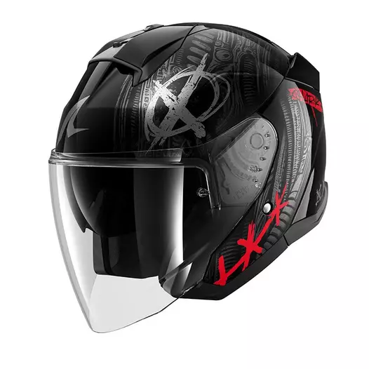 Shark Skwal Jet Shiever Мотошлем Black Red Красный (размер: xs)