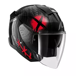 Shark Skwal Jet Shiever Мотошлем Black Red Красный