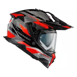 Premier Discovery Carbon Ea 2 Мотошлем Red Красный