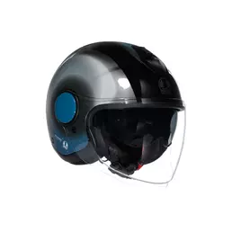 Agv Eteres E2206 Levanto Мотошлем Black Silver Blue Синий