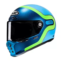 Hjc V10 Grape Мотошлем Blue Green Зеленый