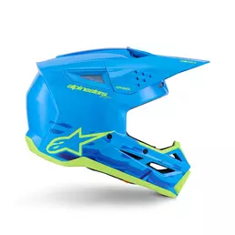 Alpinestars Sm3 Force Мотошлем Cyan Glossy Синий