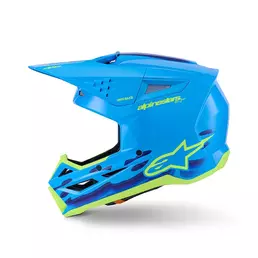 Alpinestars Sm3 Force Мотошлем Cyan Glossy Синий