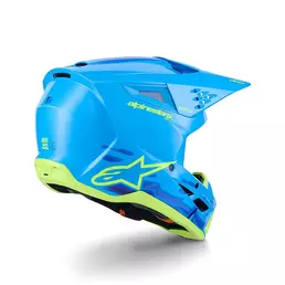 Alpinestars Sm3 Force Мотошлем Cyan Glossy Синий