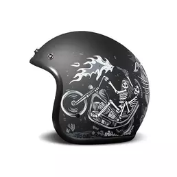 Dmd Jet Retro Ghost Rider Мотошлем Matt Черный