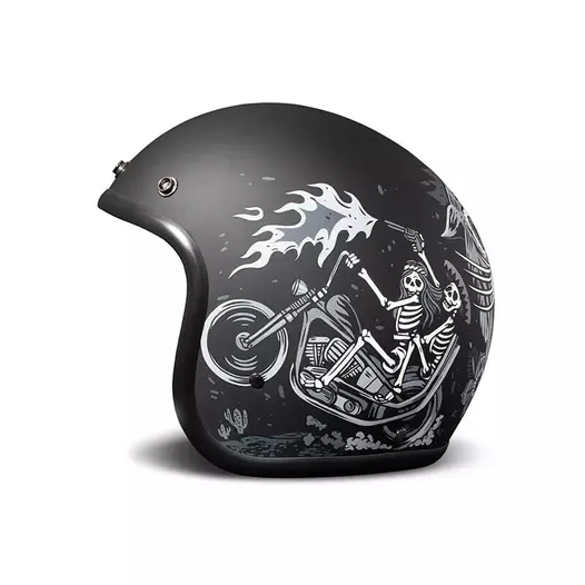 Dmd Jet Retro Ghost Rider Мотошлем Matt Черный