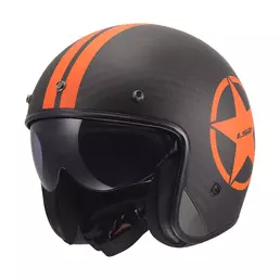 Ls2 Of601 Bob 2 Carbon 06 Star Мотошлем Orange Matt Оранжевый