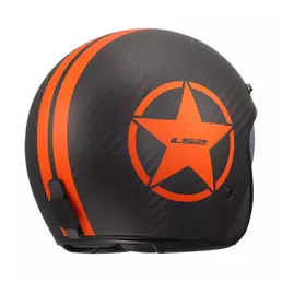 Ls2 Of601 Bob 2 Carbon 06 Star Мотошлем Orange Matt Оранжевый