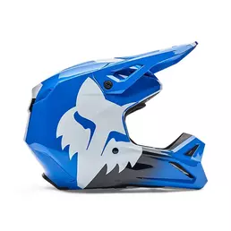 Fox V1 Shield Мотошлем Blue Синий