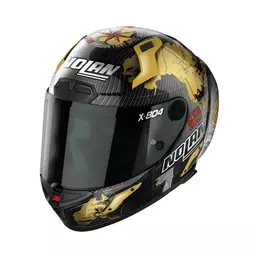 Nolan X-804 Rs Ultra Carbon Replica Checa Gold Золотистый (размер: s)