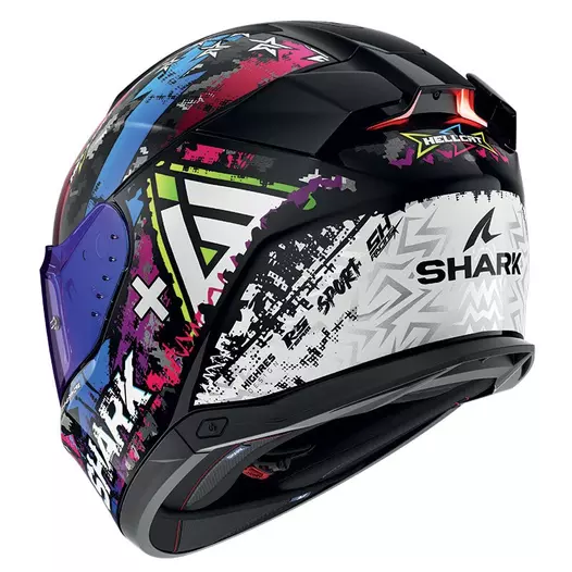 Shark Skwal I3 Hellcat Мотошлем Black Chrome Blue Синий