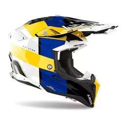 Airoh Aviator 3 Monarch Мотошлем Blue Yellow Синий