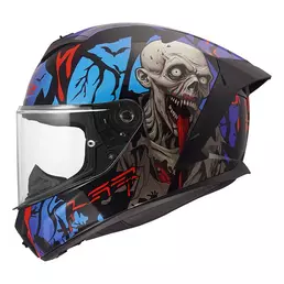 Ls2 Ff820 Rapid 3 Zombie 2 Мотошлем Black Red Blue Синий