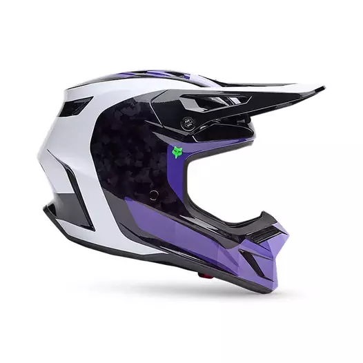 Fox V3 Rs Grid Мотошлем Black Purple Фиолетовый