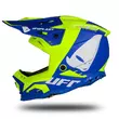 Ufo Echus Мотошлем Blue Yellow Черный