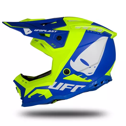 Ufo Echus Мотошлем Blue Yellow Черный