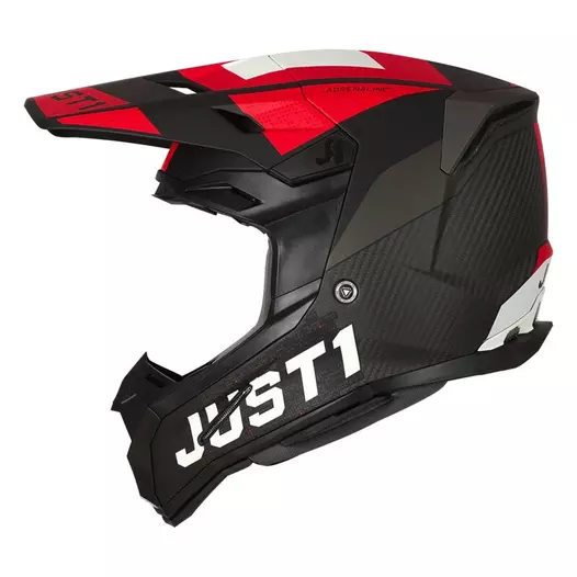 Just-1 J22 3k Carbon Adrenaline Мотошлем Red Красный