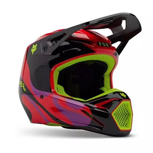 Fox V1 Emotion Мотошлем Red Fluo Красный (размер: xl)