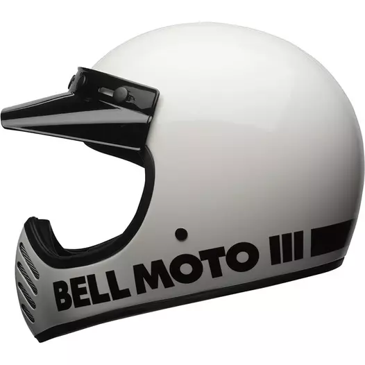 Bell Moto-3 Ece6 Classic Мотошлем White Белый