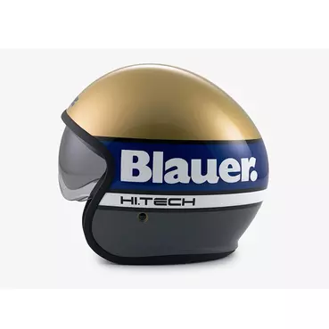 Blauer Pilot 4.0 Мотошлем Gold Blue Grey Золотистый