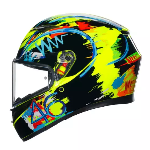 Agv K3 E2206 Rossi Winter Test 2019 Мотошлем Желтый