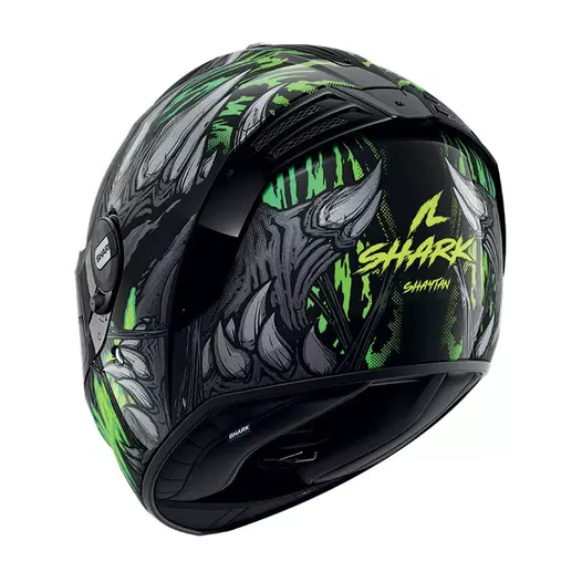 Shark Spartan Rs Shaytan Мотошлем Black Green Зеленый