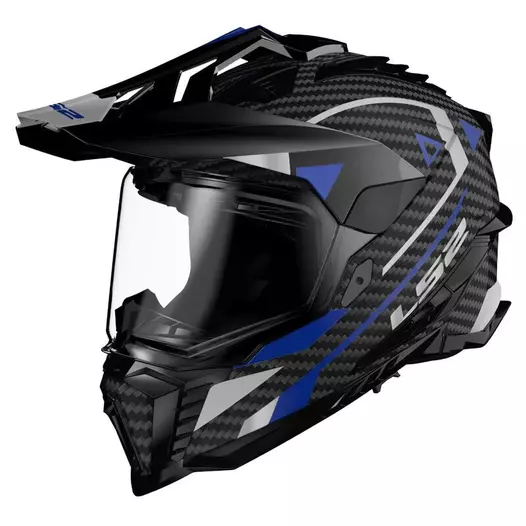 Ls2 Mx701 Explorer Carbon Adventure Мотошлем Blue Синий (размер: xs)
