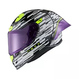 Nexx X.r3r Glitch Racer Мотошлем White Neon Белый