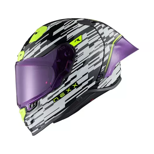 Nexx X.r3r Glitch Racer Мотошлем White Neon Белый (размер: l)