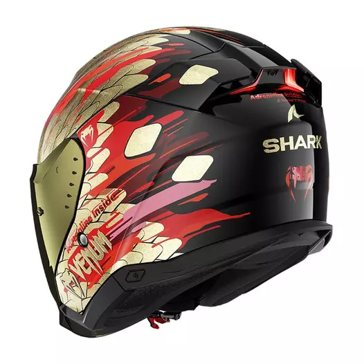 Shark Skwal I3 Jet Venum Мотошлем Red Gold Золотистый