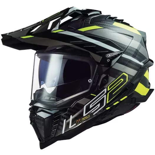 Ls2 Mx701 Explorer Carbon Edge Мотошлем Yellow Желтый (размер: xs)