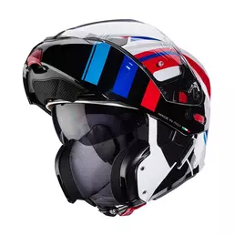 Caberg Horus X Road Мотошлем White Black Red Blue Синий