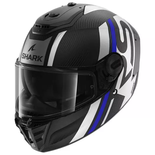 SHARK Spartan RS Carbon Shawn integralhelm Matt Carbon / Blue / Silver