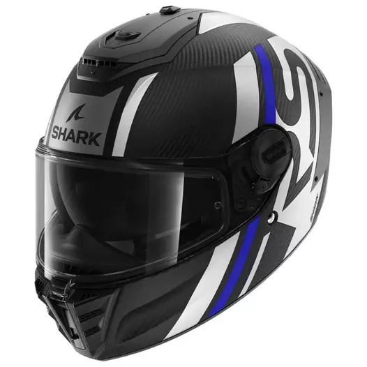 SHARK Spartan RS Carbon Shawn integralhelm Matt Carbon / Blue / Silver