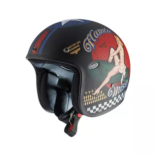 Premier Jet Classic Pin Up 9 Bm Мотошлем Черный (размер: s)