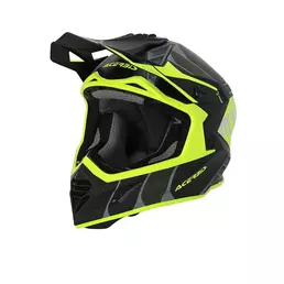 Acerbis X-track 2206 Мотошлем Black Yellow Fluo Желтый