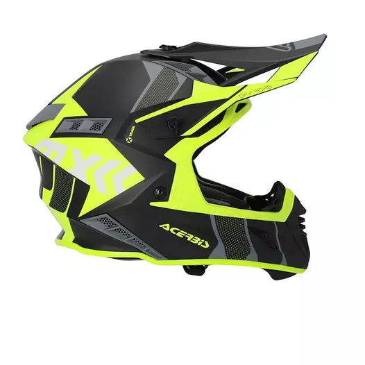 Acerbis X-track 2206 Мотошлем Black Yellow Fluo Желтый