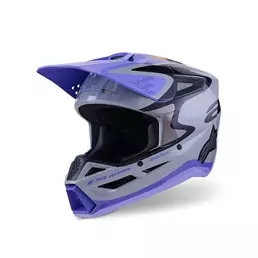 Alpinestars Sm3 Jettson Мотошлем Grey Purple Фиолетовый