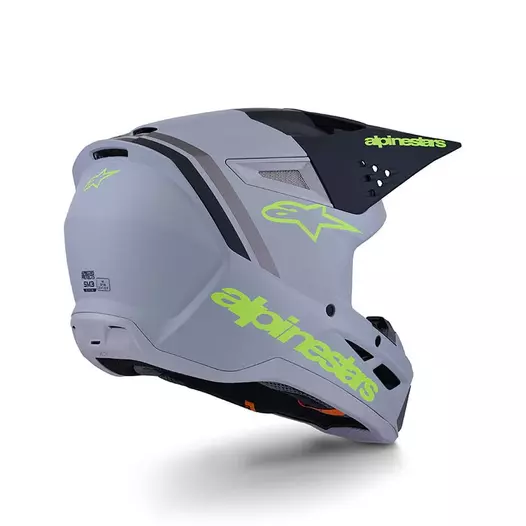 Alpinestars Sm3 Radium Мотошлем Grey Yellow Matt